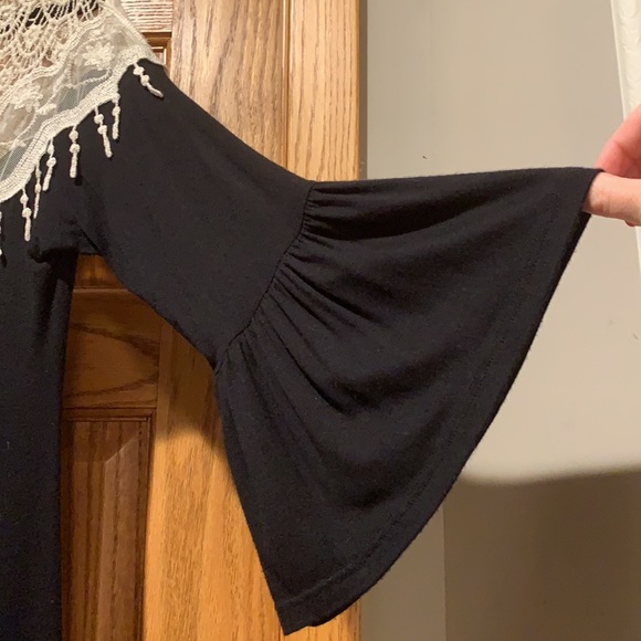 Black Crochet Dress - Picture 3 of 4